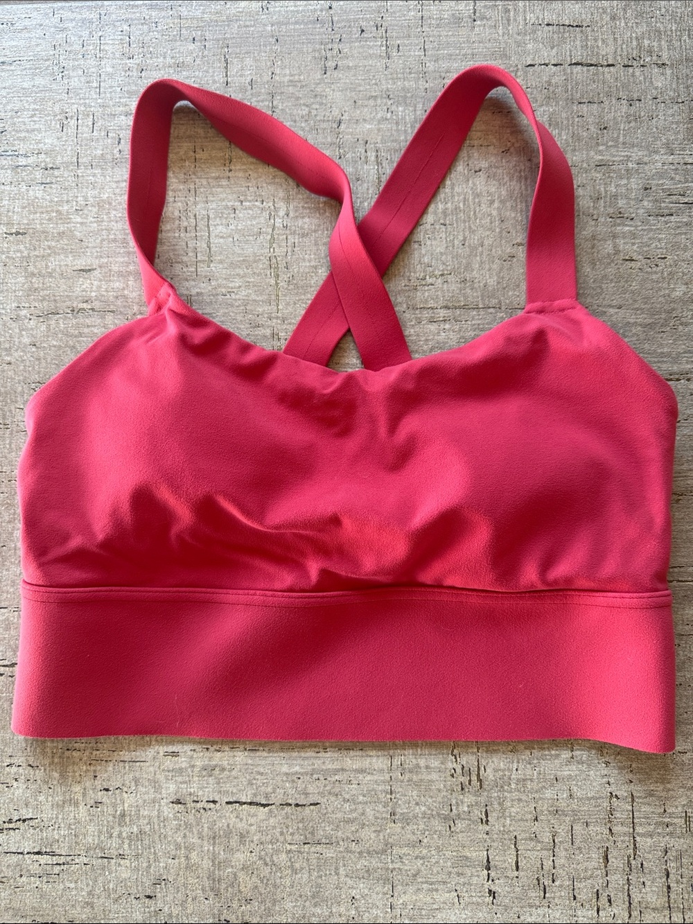 Athleta Coral Pink Cross-Back Sports Bralette